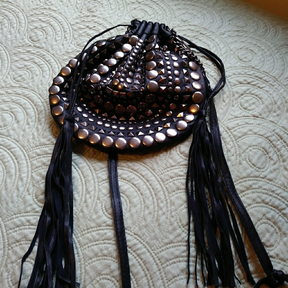 Small studded shoulder bag